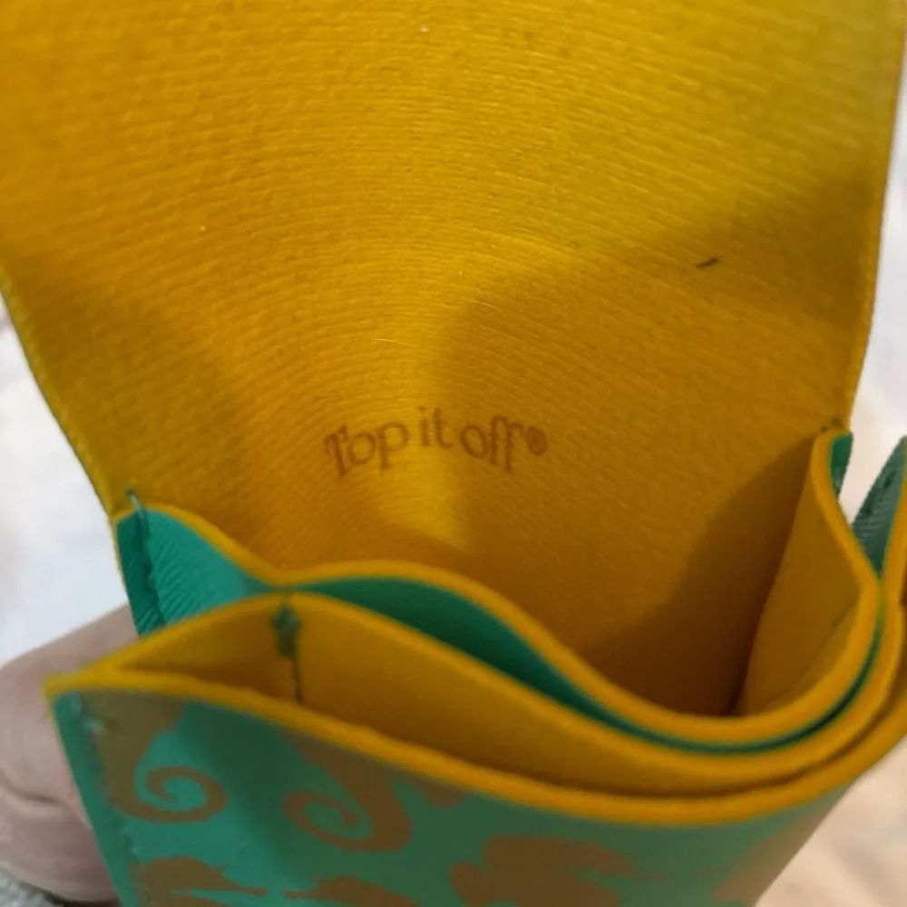 Top It Off Seahorse Wristlet Phone Pouch Turquoise Gold Lilly Pulitzer style